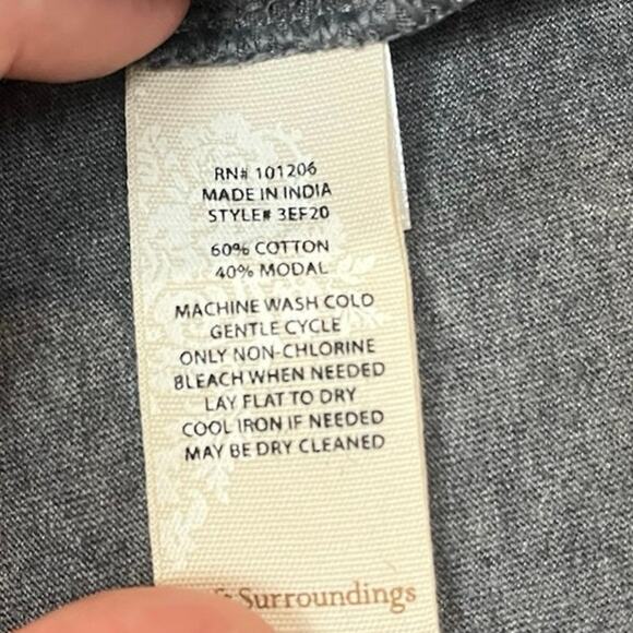 Soft Surroundings Cotton/Modal Petite Large Maxi Dress Gray - Picture 5 of 7